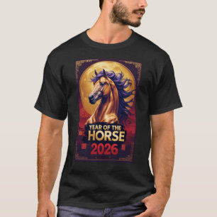 Jahr des Pferdes Lunar Neujahr 2026 Herren T-Shirt