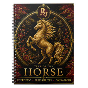 Jahr des Pferdes Luxus-Chinesisches-Zodiak-Notizbu Notizblock