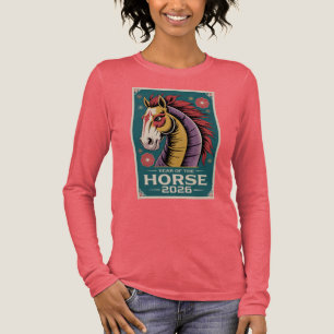 Jahr des Pferdes Mondneujahr 2026 Langarmshirt Tri-Blend Shirt