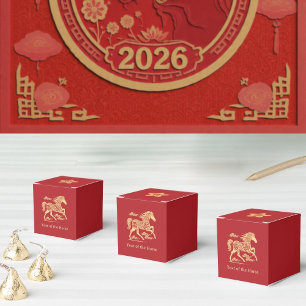 Jahr des Pferdes Mondneujahrsfest Rot Gold Elegant Geschenkschachtel