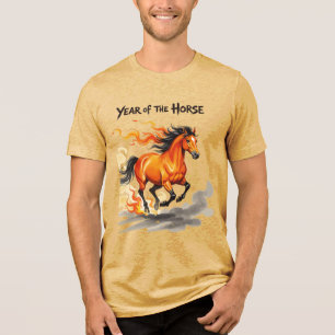 Jahr des Pferdes Tri-Blend Shirt