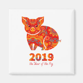 Jahr des PIG 2019 Magnet