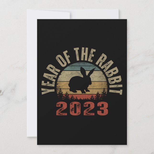 JAHR DES RABBIT 2023 EINLADUNG (Vorderseite)