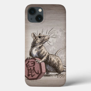 Jahr des Ratten Chinesisch Zodiac Art iPhone Case