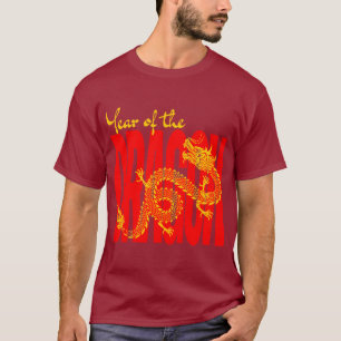 Jahr des roten Goldenen Drachen T-Shirt
