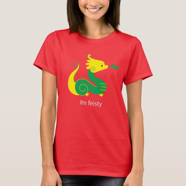 Jahr des Roten T - Shirt des Drachen (Vorderseite)