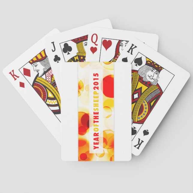 Jahr des Schafs 2015 (Bukeh) Spielkarten (Rückseite)