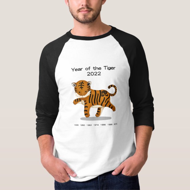 Jahr des Tiger 2022 Niedliches Zodiac-Tier T-Shirt (Vorderseite)