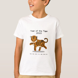 Jahr des Tiger 2022 Niedliches Zodiac-Tier T-Shirt