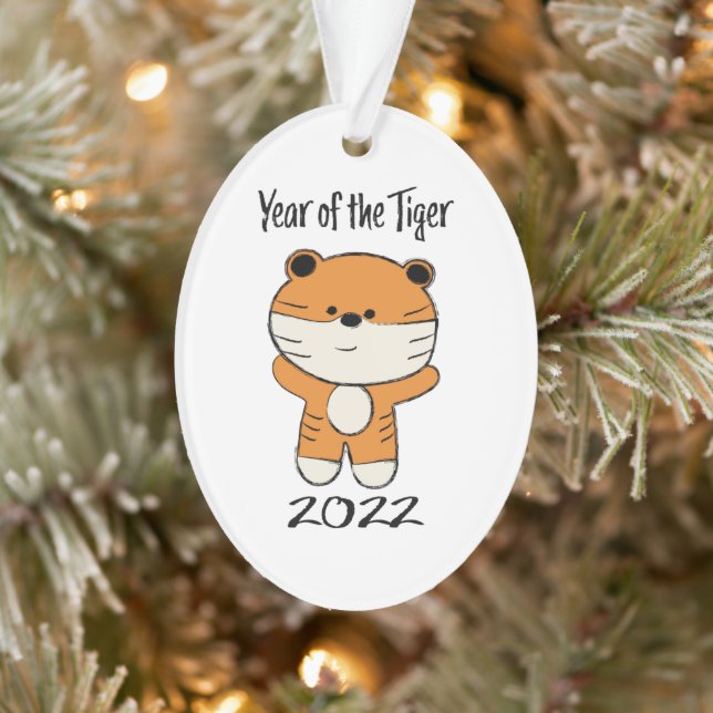 Jahr des Tiger 2022 Ornament (Baum)