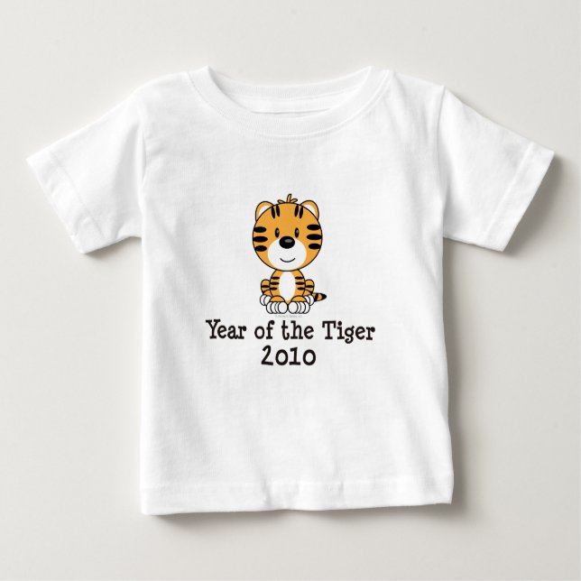 Jahr des Tiger-Baby-T-Shirts Baby T-shirt (Vorderseite)