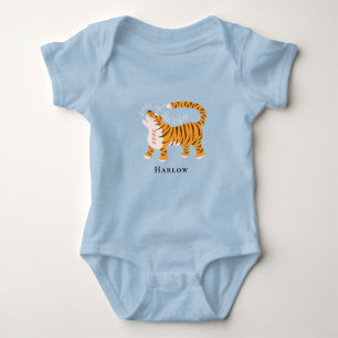 Jahr des Tiger Blue Baby Bodysuit Baby Strampler