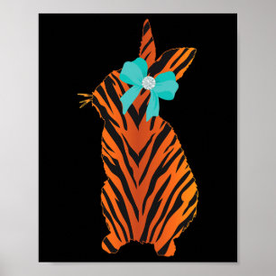 Jahr des Tiger-Osterhasen 2022 Süßes Tier Pr Poster