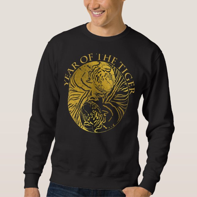 Jahr des Tigerjings und des Yang Artwork-Schlafs Sweatshirt (Vorderseite)