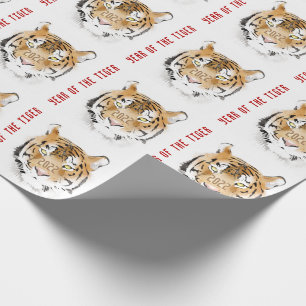 Jahr des Tigers 2022 Chinesisches Neujahrs-Tierkre Geschenkpapier