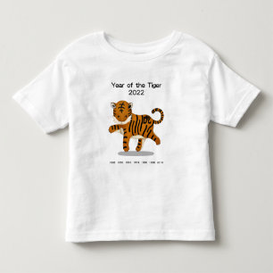 Jahr des Tigers 2022 Süßes Sternzeichen-Tier Kleinkind T-shirt