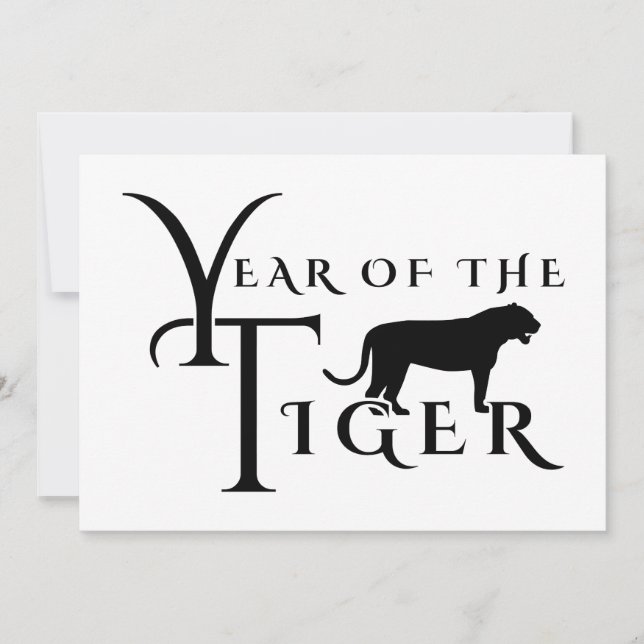 Jahr des Tigers Einladung (Vorderseite)