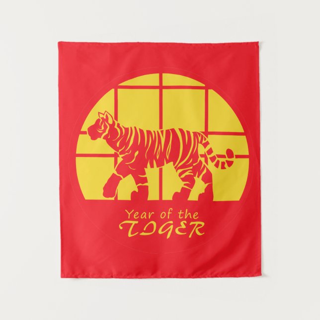 Jahr des Tigers Wandteppich (Vorderseite)