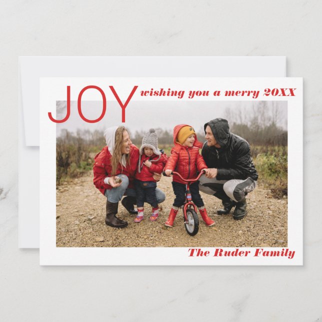 Jahr für Review-FotoCollage Feiertagskarte (Vorderseite)