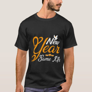 "Jahr" Golden Script Herz Typografie T-Shirt