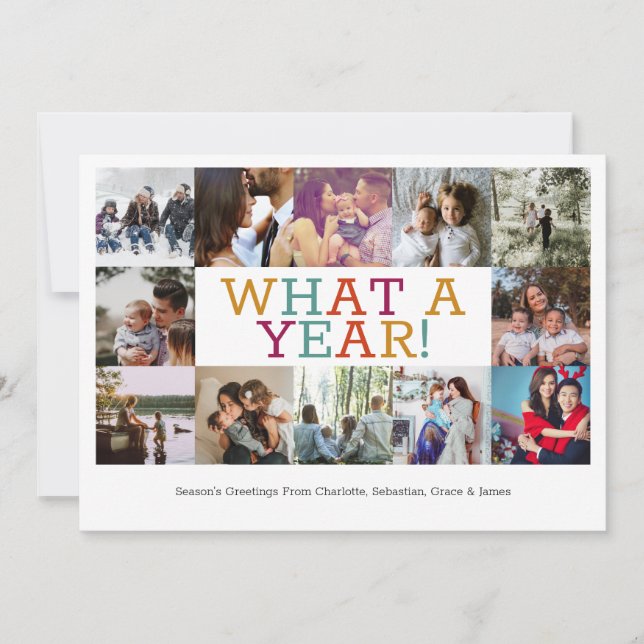 Jahr im Review 12 Foto Personalisiert Weihnachten (Vorderseite)