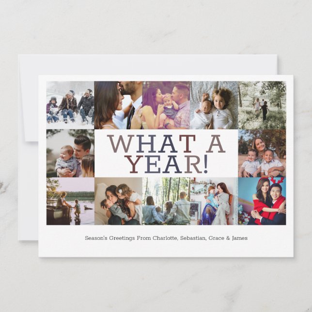 Jahr im Review 12 Foto Personalisiert Weihnachten (Vorderseite)