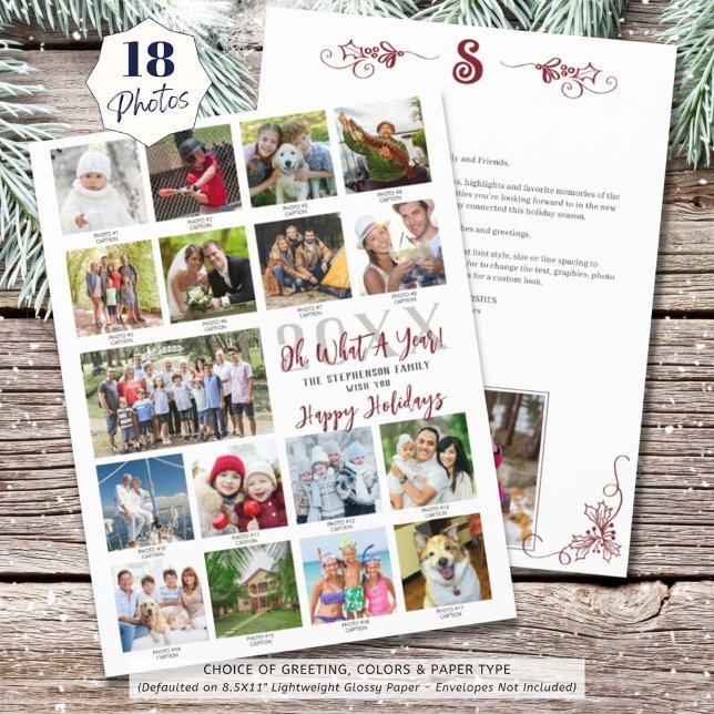 Jahr im Review Foto Collage Weihnachtsbrief Flyer (Von Creator hochgeladen)