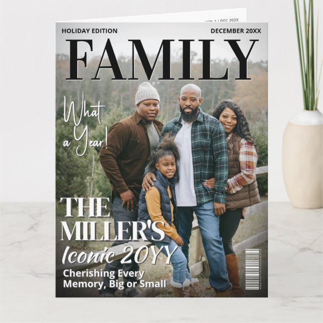 Jahr im Review Magazine Grußkarte Bilder Collage Karte (Vorderseite)