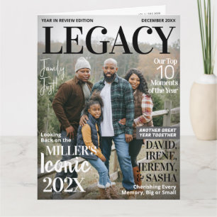 Jahr im Review Magazine Grußkarte Bilder Collage Karte