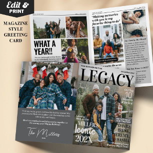 Jahr im Review Magazine Grußkarte Bilder Collage Karte