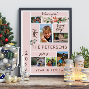 Jahr in der Review Family Foto Collage Album Poster
