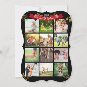 Jahr in Foto-Weihnachtskarte anpassen Feiertagskarte