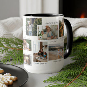 Jahr in Momenten 11 Familienfotocollage & Captions Tasse