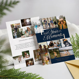Jahr in Moments Family Foto Collage Weihnachten Folien Feiertagskarte