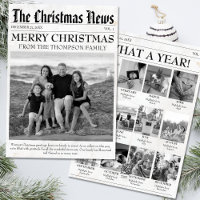 Jahr in Review Newspaper Weihnachtsfamilien Foto