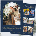 Jahr in Überprüfung Was für ein Jahr Foto Weihnach Feiertagskarte<br><div class="desc">Mit unserer Navy Blue and Gold Year In Review What A Year Foto Christmas Collage Holiday Card erfassen Sie das Wesentliche Ihres Jahres. Diese elegante Urlaubskarte bietet einen eleganten marineblauen Hintergrund mit luxuriösen Golddetails und schafft so eine atemberaubende Leinwand, um Ihre Lieblingsfamilienmomente zu präsentieren. Diese Karte, die sowohl als Weihnachtsbrief...</div>