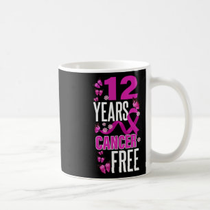 Jahr krebsfrei für das Brustkrebsbewusstsein Kaffeetasse