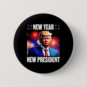 Jahr neuer Präsident Trump 2024 Button