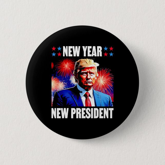 Jahr neuer Präsident Trump 2024 Button (Vorderseite)