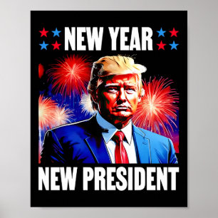Jahr neuer Präsident Trump 2024 Poster