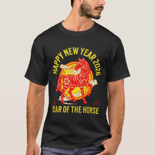 Jahr Neues Feuerpferd Chinesischer Mondzodiak T-Shirt