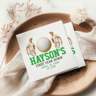 Jahr runter, Golf weiter! 1. Geburtstag Party Serviette