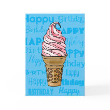 Jahr so süß wie du bist - Eiscreme Geburtstagskart