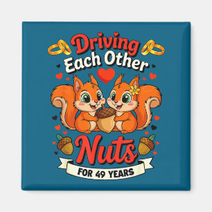 Jahr T-Shirt Paare Verheiratet 49 49. Hochzeit Magnet