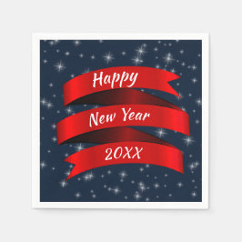 Jahr verändern Text glücklich Neues Jahr 20xx Red  Serviette