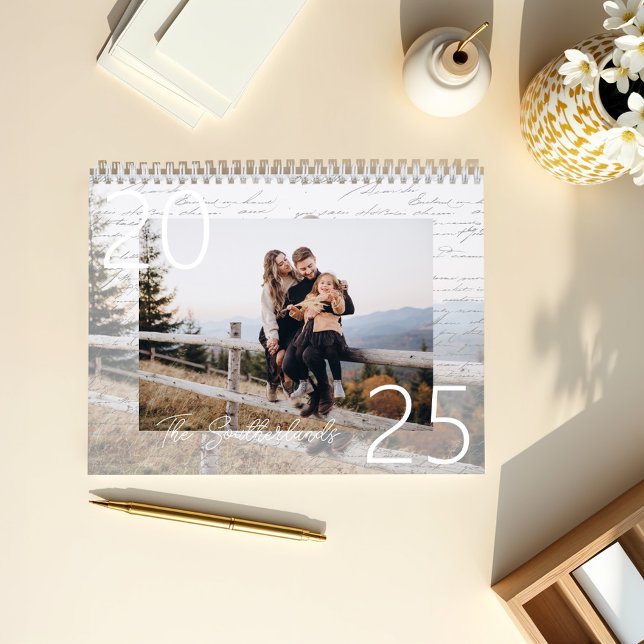 Jahr voll mit Erinnerungen Foto-Speicher-Keepsake Kalender (Year Full of Memories Family Photo Memory Keepsake Calendar)