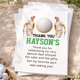 Jahr vorbei, Golf an! 1. Geburtstag Dankeskarte