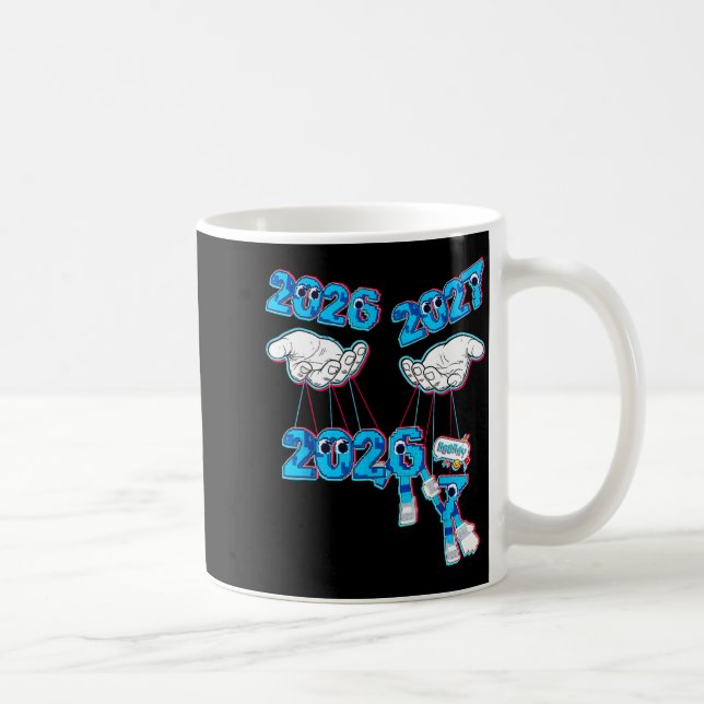 Jahre 2027 7 67 Meme Hand Kaffeetasse (Rechts)