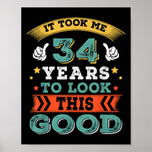 Jahre alt Geburtstag Zitat Grafik Funny the B-day Poster