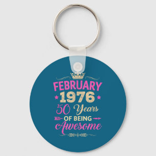 Jahre des Februar 1976 50 Retro 50. Schlüsselanhänger